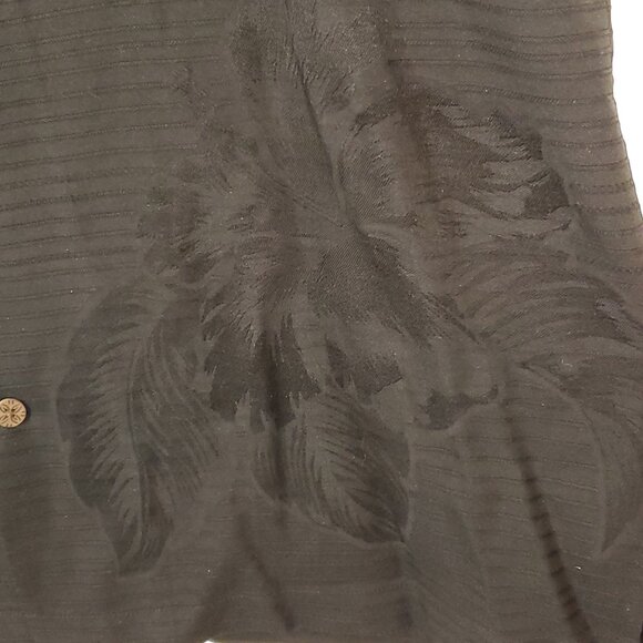 Tommy Bahama Mens 100% Silk Shirt XL Black Hibiscus Floral Tropical Relaxed Fit - Picture 4 of 16